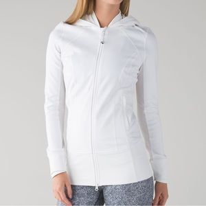 NWOT Lululemon Daily Practice Jacket White Zip Up Hoodie Jacket